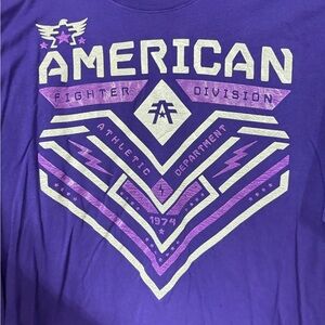 American Fighter Purple Graphic T-Shirt